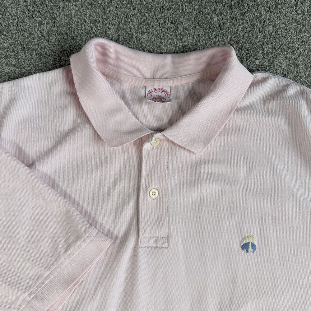Brooks Brothers Performance Polo Shirt Mens Original Fit Pink Size XXL 2XL